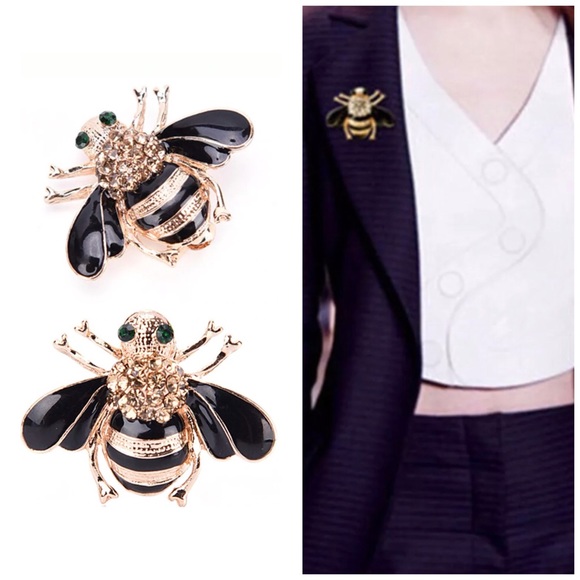 🔴3 for $12🔴Classic Bee Chic•Enamel Brooch Pin - Picture 3 of 3